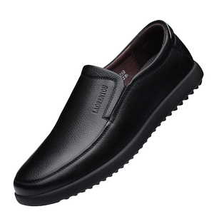 软底真皮休闲皮鞋透气防滑爸爸鞋