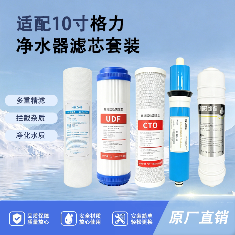 适配格力净水机滤芯WTE-PW8 PC8 5012 5021 5022 5013 5032净水器