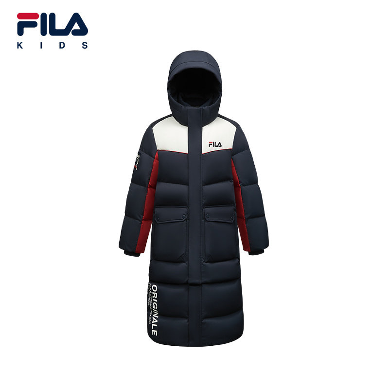 FILA斐乐儿童童装羽绒服2025年冬季男中大童长款外套K12B541909