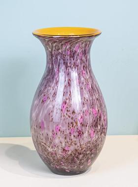 K765轻奢现代化水晶玻璃花瓶客厅玄关假花插花器大气