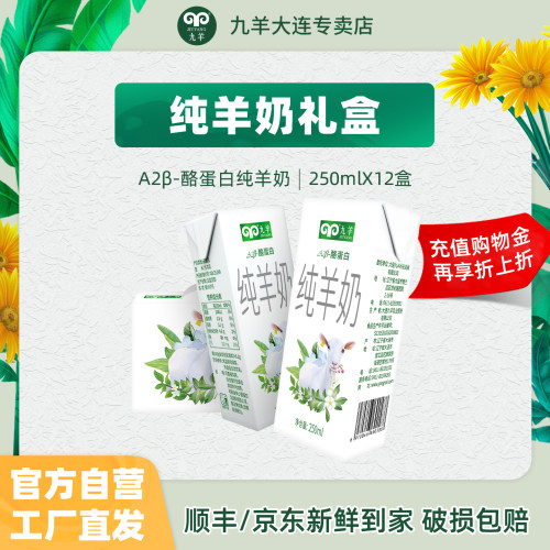 九羊纯山羊奶酪蛋白250ml*12盒
