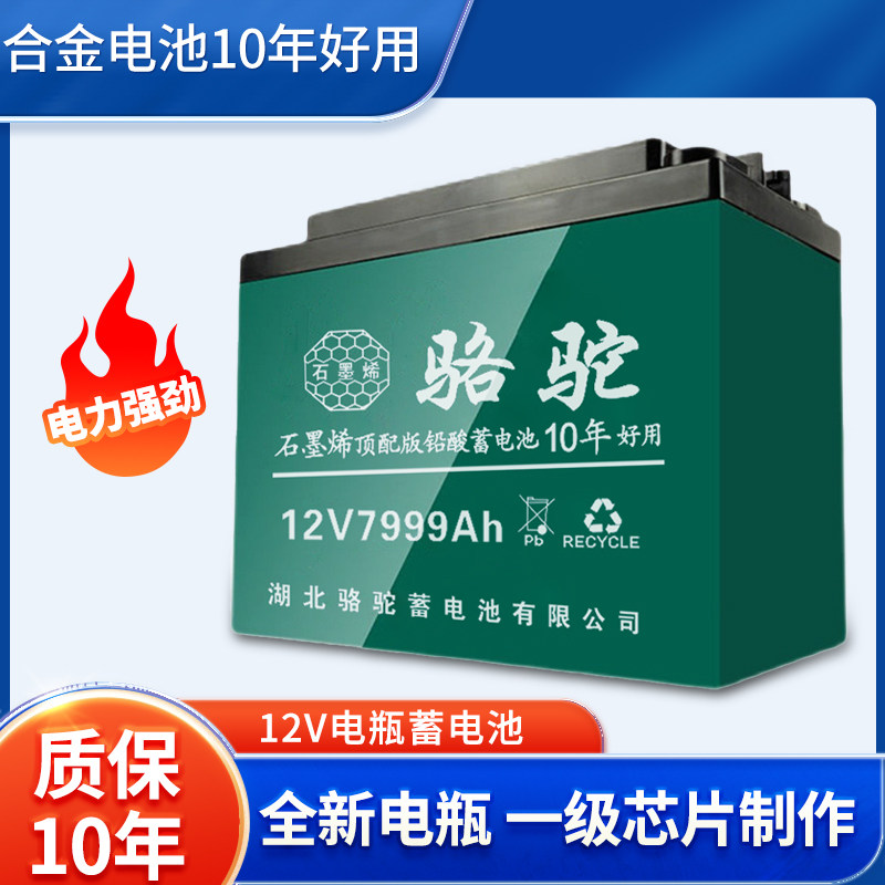 速发12h大v量蓄20ah6a容铅酸干电瓶户外摆摊照明水泵12伏电