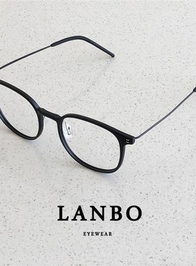 速发超轻配架7g复框文艺圆框近视男小脸黑色钛度数tr0镜古潮