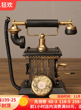 速发复古机桌面小摆室客厅办公件轻奢风酒柜家居装饰品拍照道具