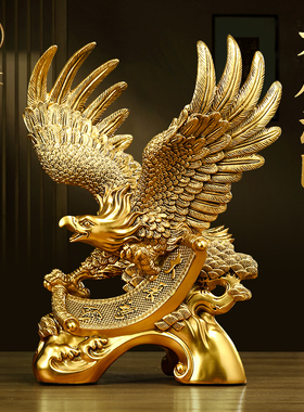 速发大展宏图老鹰摆财鹏程里招件客厅老板办公室桌品装饰面开业礼