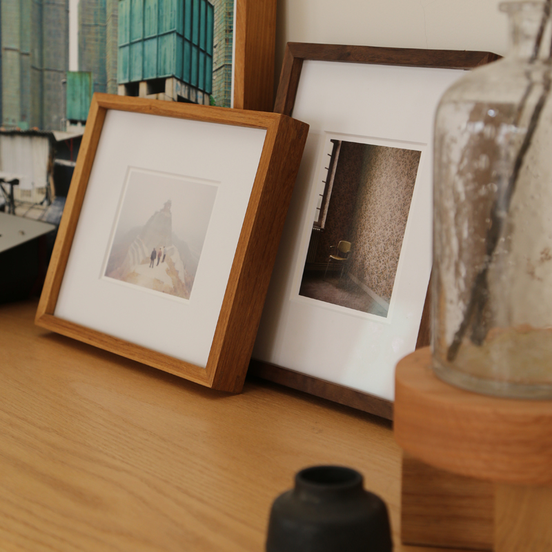速发鲁大爷打印照装木实7寸相框摆台8寸6寸六木质画框片裱结婚照