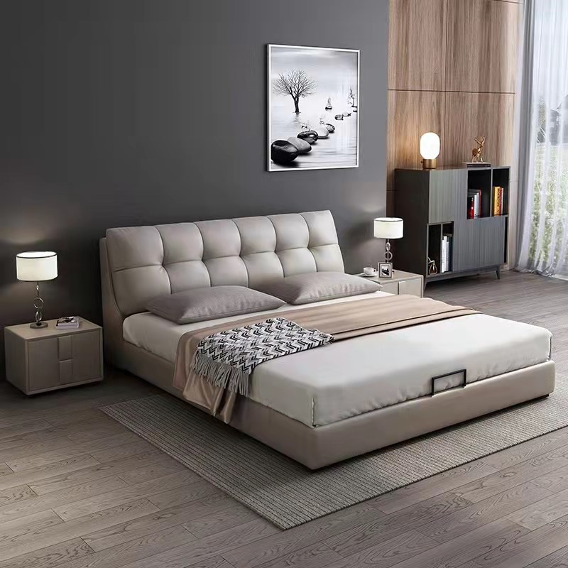 速发床简约双人床主卧婚床1屉5米1.抽米软包床8.储物床床