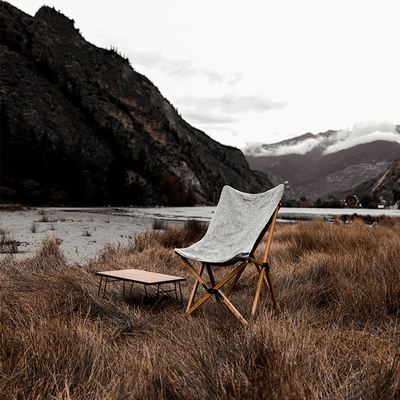 速发户外折实椅榉木椅子小号蝴蝶椅子便携叠奢原木轻木折叠