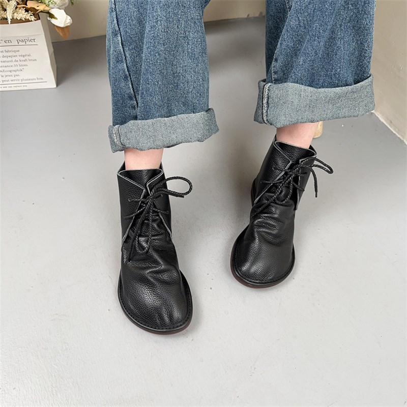 速发2021马外靴丁穿休闲头款圆新百搭风靴
