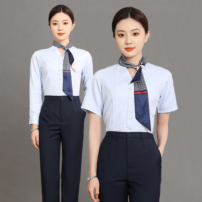 速发中国移动营作服长袖2022新款工业厅员衬装工衣裤子套装