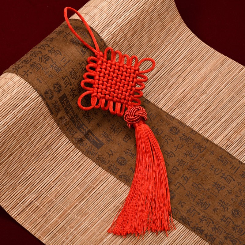 速发迷你中国结精品小挂绳灯笼吊穗小型高级流苏穗子装饰吊坠红色