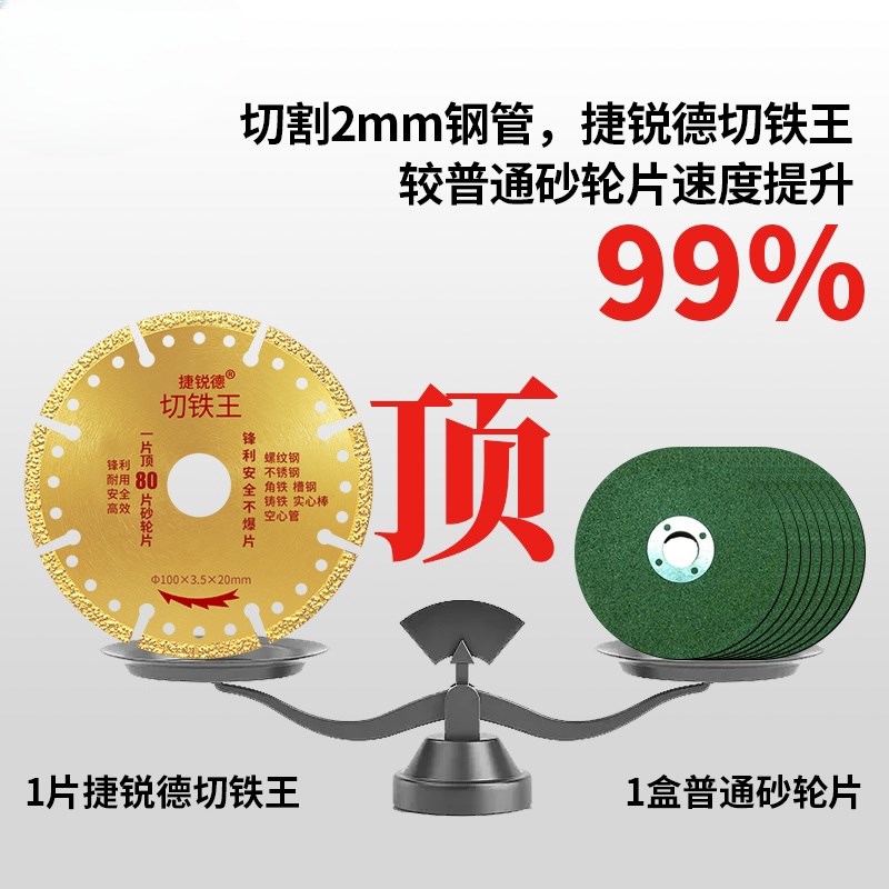 速发金属切割片角磨机切铁王砂轮片角磨机不锈钢金刚砂无齿锯片