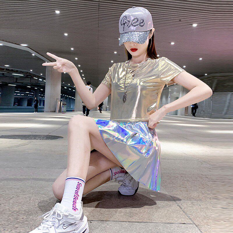 速发成人亮片啦啦操啦啦队演出服装中学生班服爵士舞hiphop街舞表