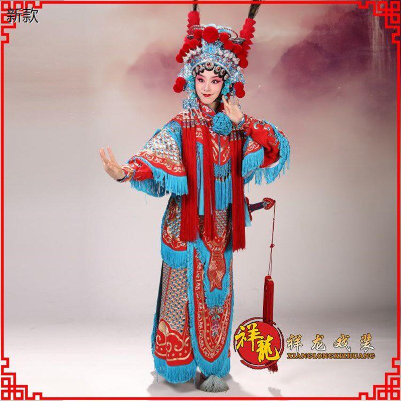 速发祥龙戏装曲绉改良靠仿手绣/京剧戏软服装大靠戏剧演出戏服