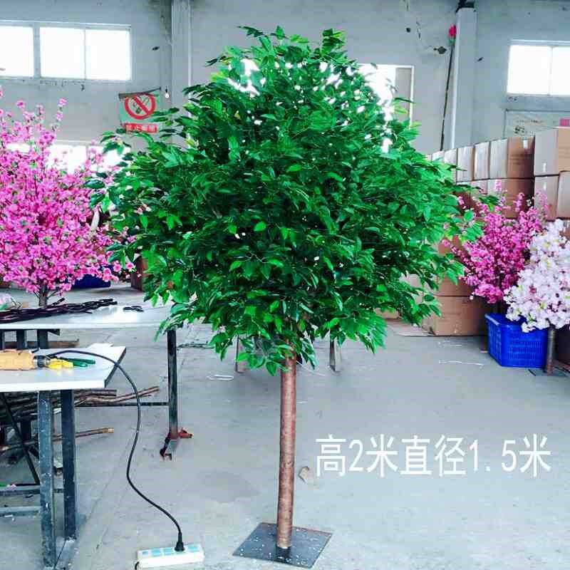 速发榕树摆酒店大厅装饰伸树延假型 许愿树商场落地树设