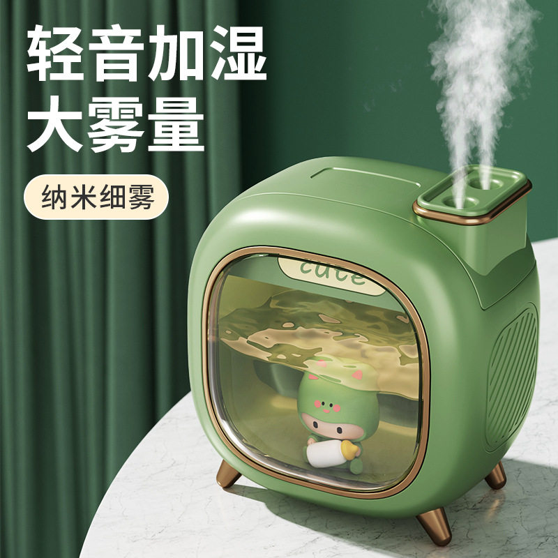 加湿器客厅大喷雾2025新款空气桌面家用卧室可爱太空舱双喷雾化器