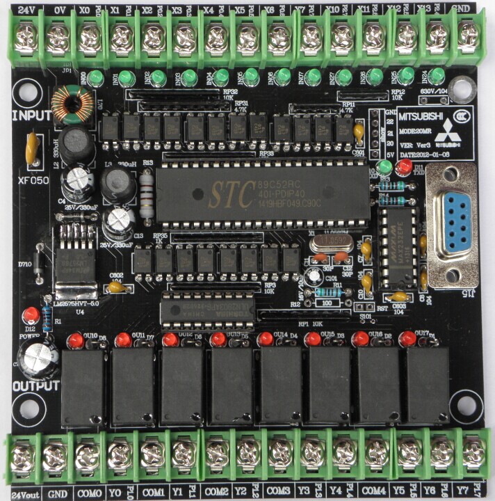 plc板单片机板20mrplc工控板plc国产控制板51plc