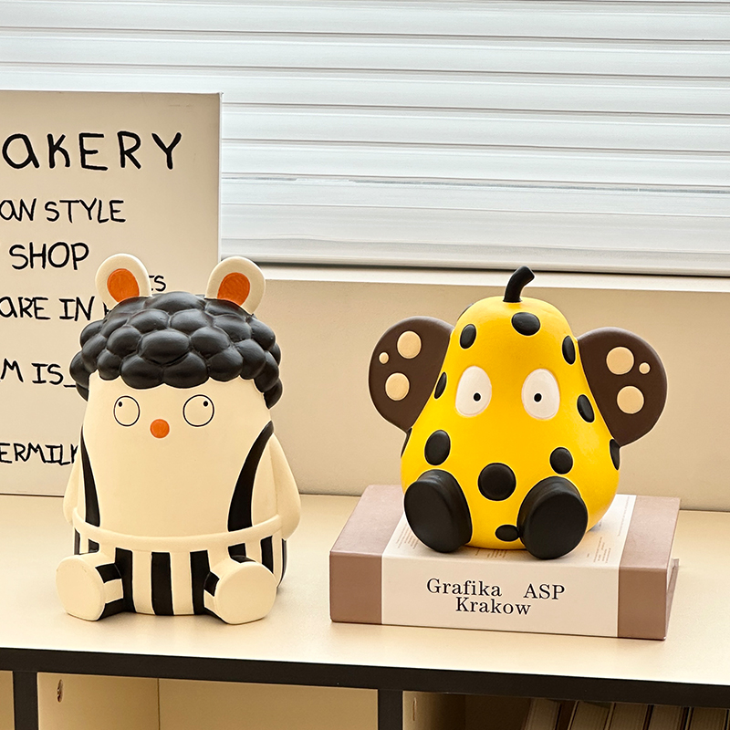 创意趣味摆件客厅电视柜卧室桌面装饰品搞怪潮玩可爱卡通家居玩偶