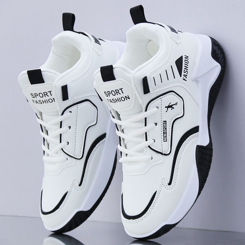 乔丹格兰休闲男鞋2025秋冬新款皮面防水加绒运动鞋高帮防滑篮球鞋