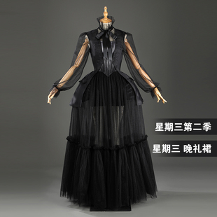 星雨辰 星期三第二季同款服装星期三cos服晚礼裙cosplay