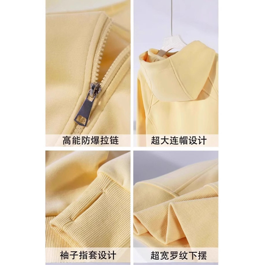 修身连帽卫衣外套女薄款春秋季2026新款早秋穿搭chic短修身上衣
