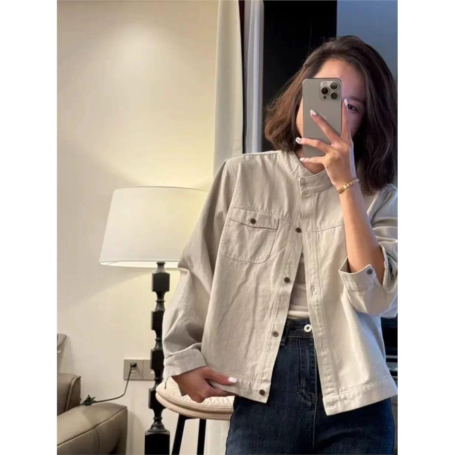 美式复古休闲工装外套女