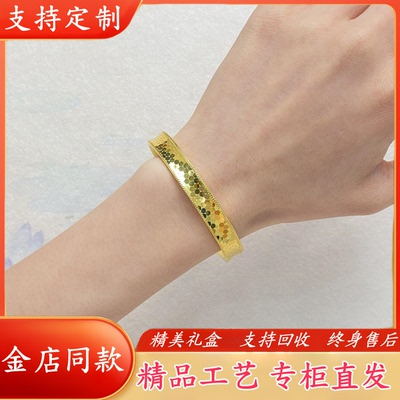 古法传承金包银龙鳞手镯