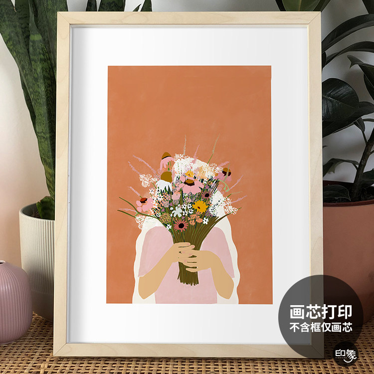 卧室北欧是小众卧室插画装饰