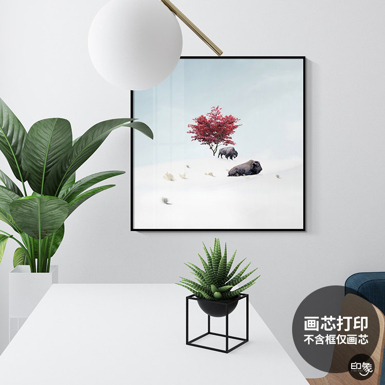 印象视觉 北欧风客厅餐厅卧室装饰画芯天空风景少女心家居挂画心
