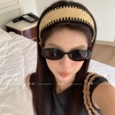 度假风草编宽边发箍女海边拍照波西米亚头箍日常外戴压发发卡发饰