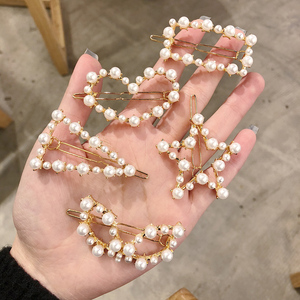 创意几何五角星爱心发夹