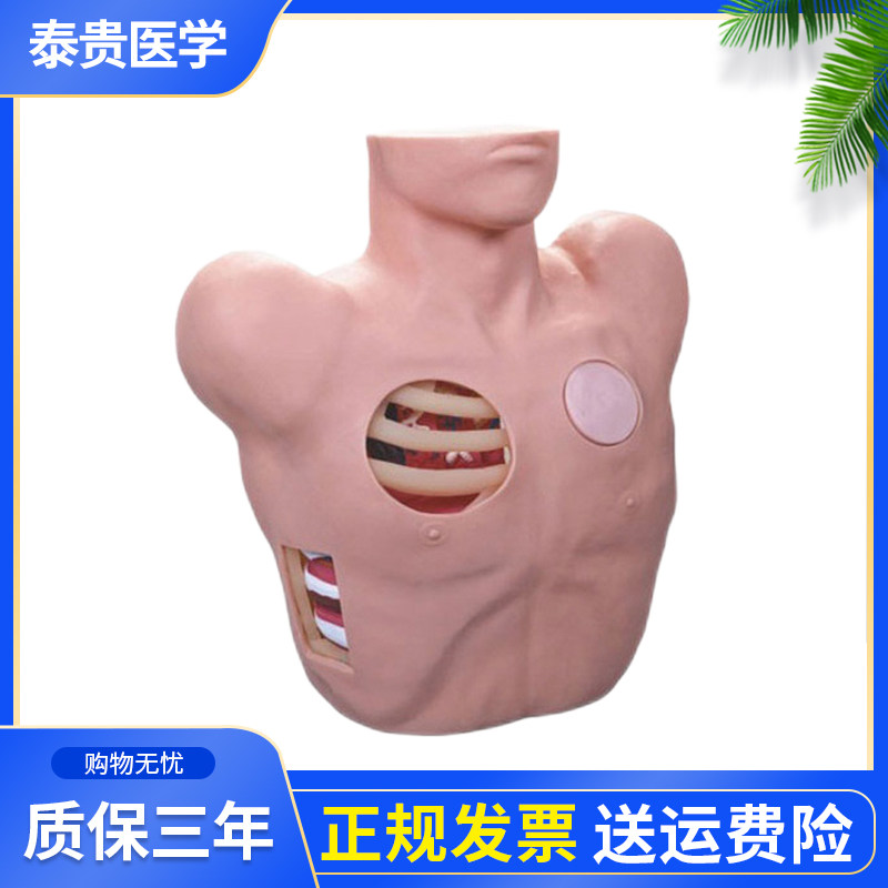 胸腔闭式引流穿刺训练模拟人L67气胸穿刺减压模型模块教学假人