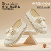 春夏2026新款 女款 产后四季 棉拖鞋 静音透气包跟薄款 孕妇防滑月子鞋