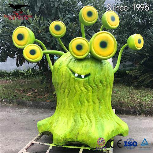 仿真三眼外星人超大模型自然博物馆海洋生物模型摆件花园绿雕