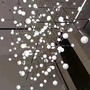 售楼部沙盘吊灯清吧酒吧球形多头宴会厅奶茶店火锅店树枝餐厅吊灯