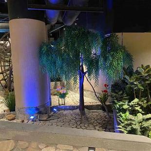 仿真柳树条造型树装 饰假柳树绿柳公园造景 饰仿真柳树室外布景装