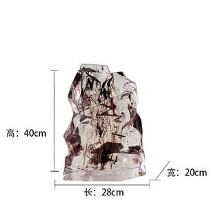 专业简约现代新款 园林景观创意透明石头雕塑艺术品酒店房地产配饰