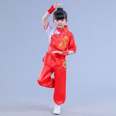 儿童武术服小学生短袖少儿中国功夫练功服男女童幼儿舞蹈演出服