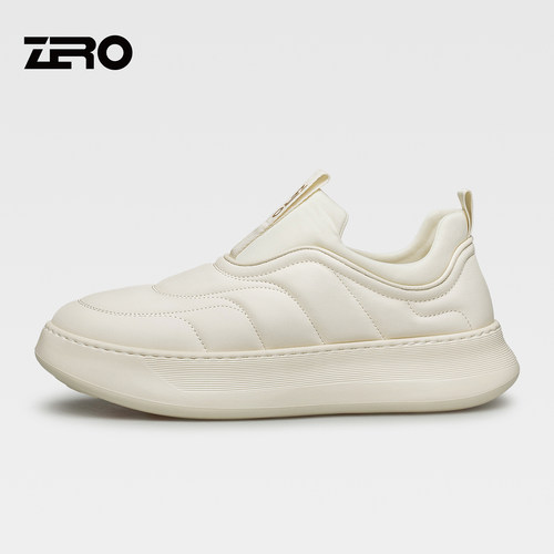 ZRO零度厚底增高百搭简约面包鞋