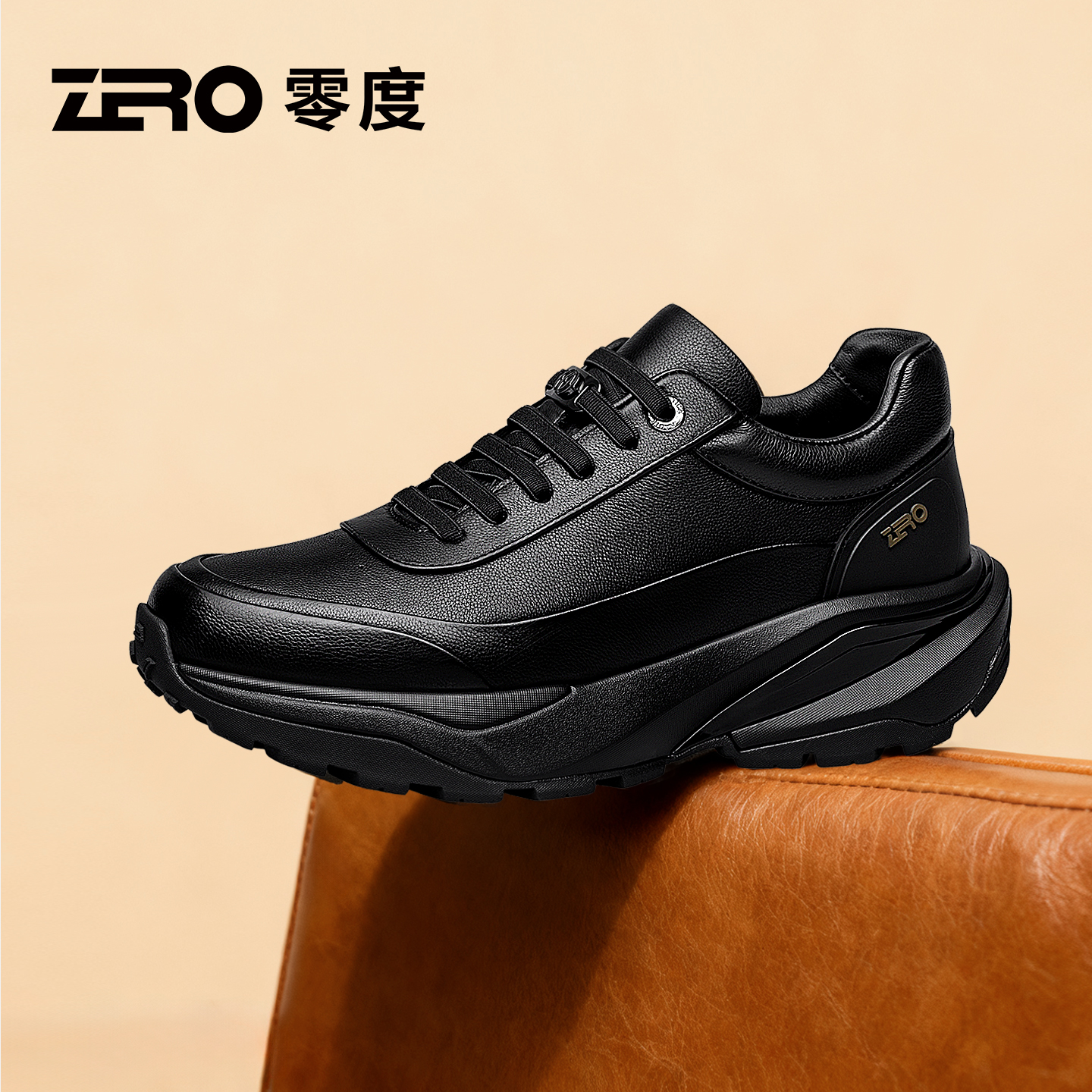 ZRO零度官方正品复古厚底真皮鞋