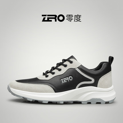 零度男鞋官方旗舰店2025冬季新款皮面潮鞋休闲运动鞋阿甘鞋旅游鞋