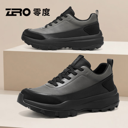 ZRO零度官方正品运动鞋男款秋冬厚底增高真皮休闲鞋男士公务鞋潮