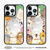 磁吸MagSafe环绕草丛狗狗猫咪适用iphone17手机壳16promax苹果15pro镜面保护套14plus日韩ins卡通Air情侣13