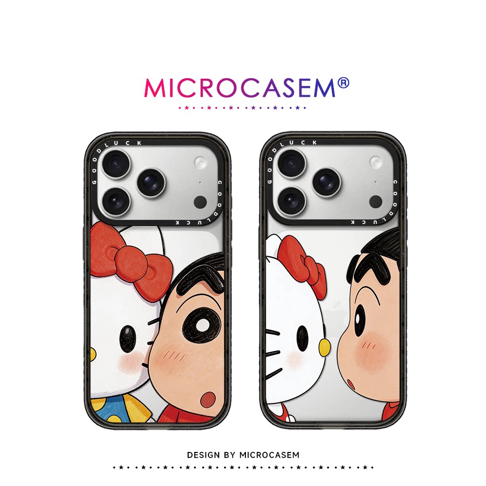 磁吸MagSafe油画贴脸对视小新KT适用iphone17promax手机壳18pro苹果16透明保护套15plus卡通14情侣13可爱图片
