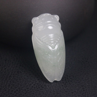 正品桂林鸡血玉贵妃料金蝉吊坠一鸣惊人纯天然玉石带证书时尚冰透