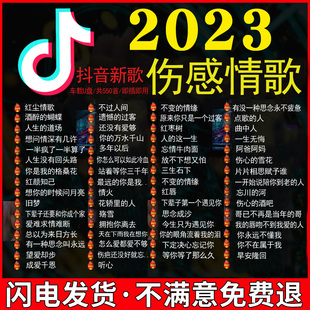 伤感流行2023DJ无损盘抖音高音质车载uu汽车歌曲音乐新款 新歌优盘