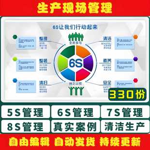 5S培训资料现场管理案例工厂车间生产现场资料6S精益管理生产制度