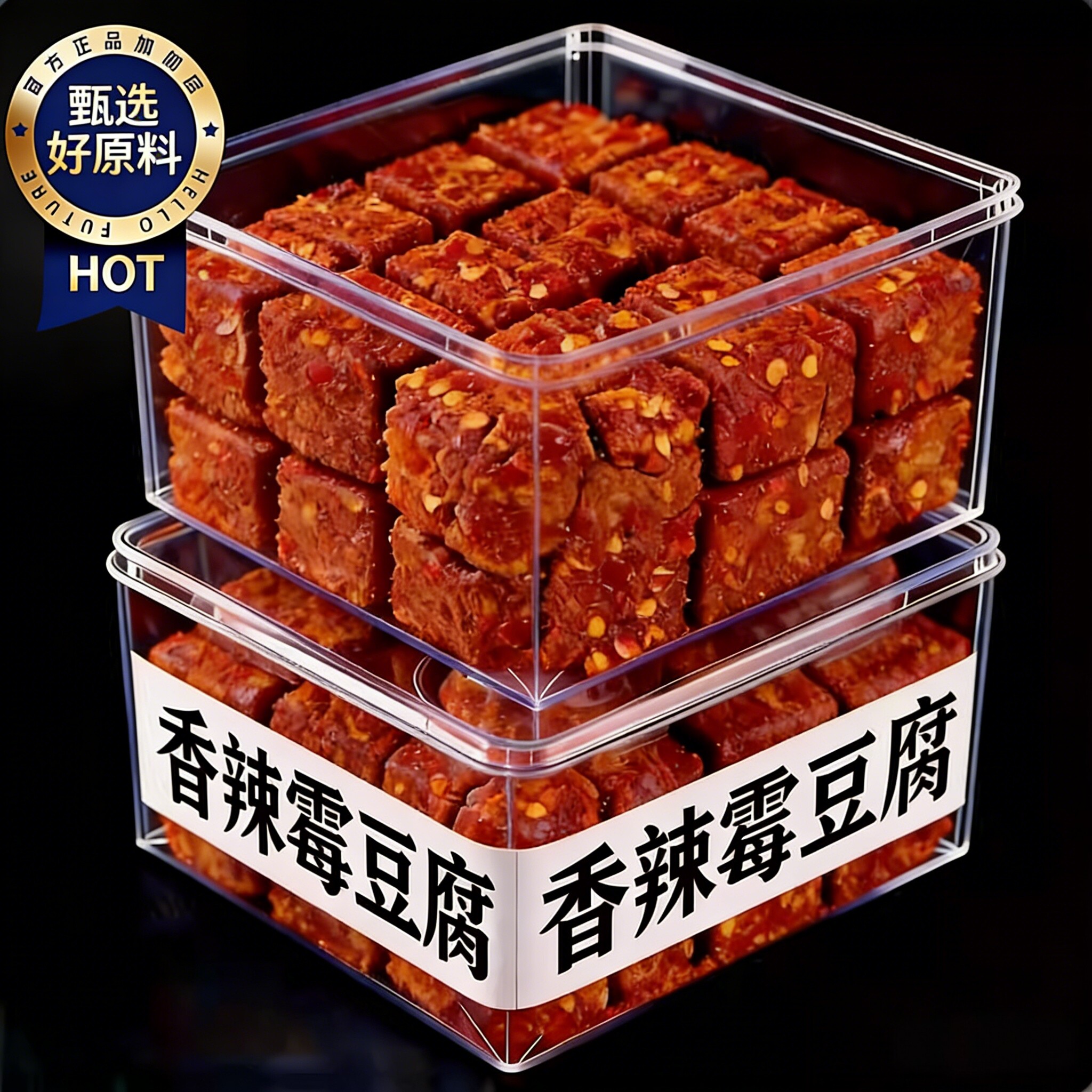 湖南特产现拌霉豆腐央妈推荐香辣无油手工制作豆腐乳无科技添加