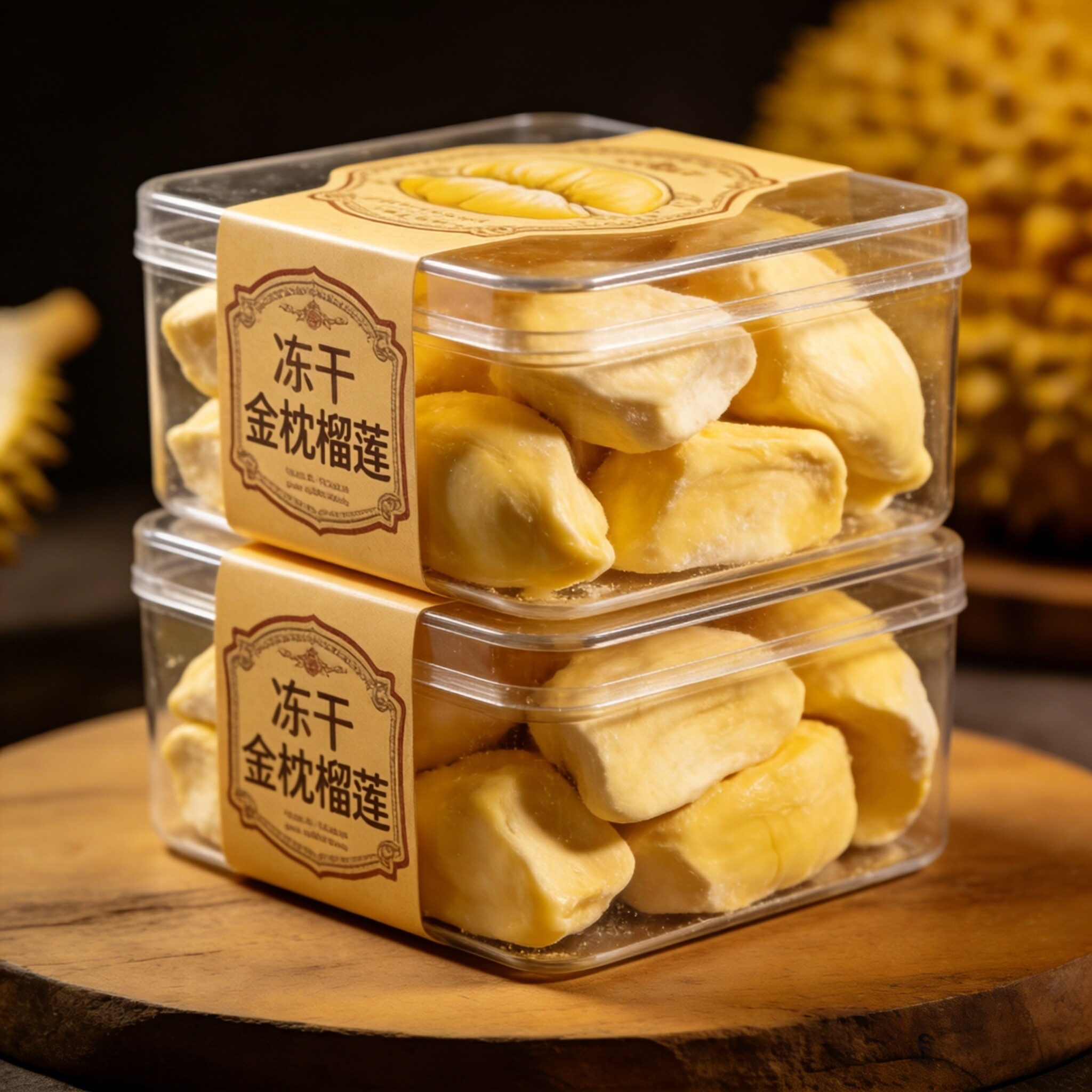 泰国冻干榴莲干原装进口特产水果干冻干块网红休闲办公孕妇零食