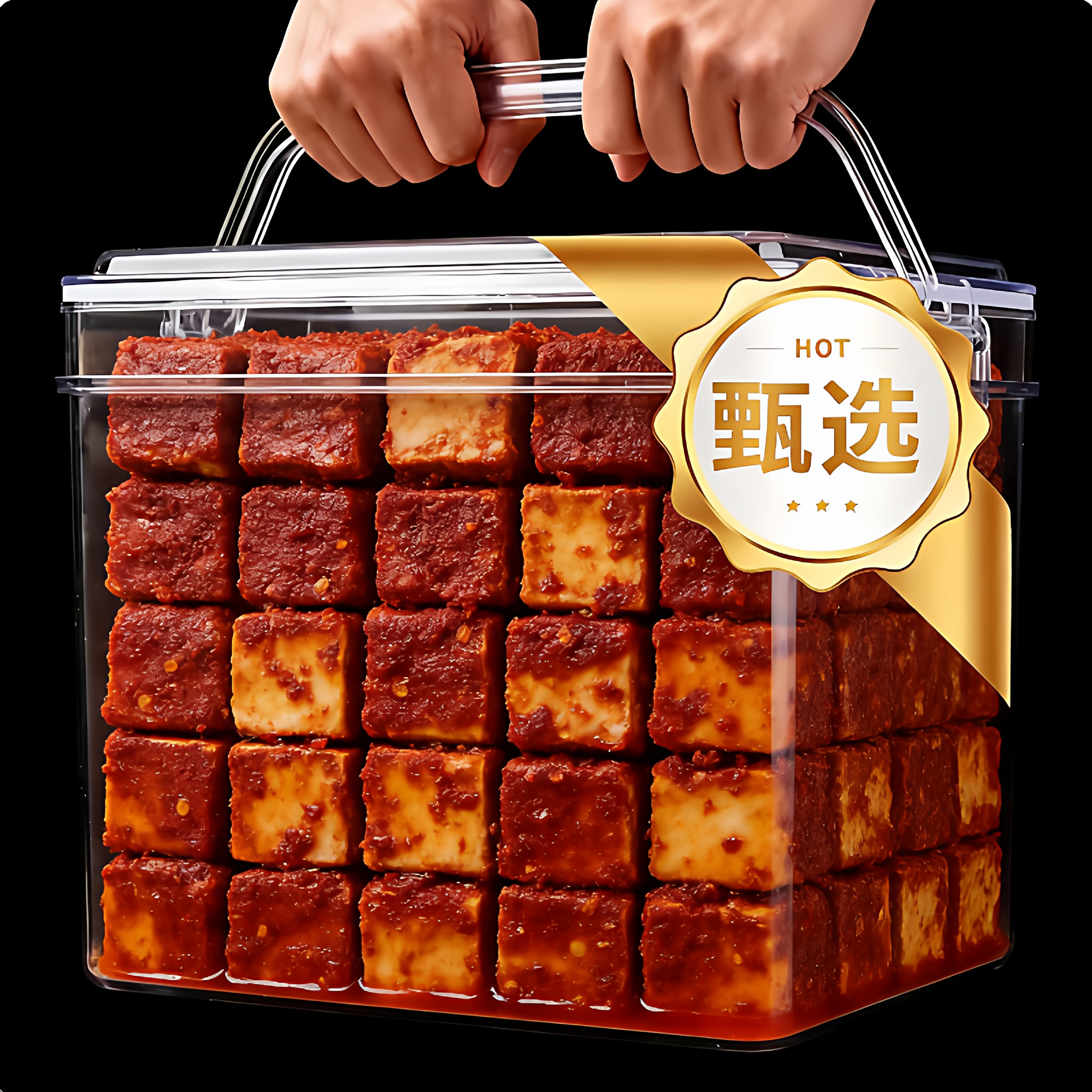 湖南特产现拌霉豆腐央妈推荐香辣无油豆腐乳纯手工制作拌饭拌面